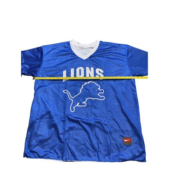 NFL Detroit Lions Nike Team Flag Football Jersey XL Blue/White 100% Polyester Me - Picture 8 of 12